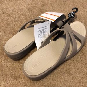 Brand new with tags- Croc’s Sanrah wedge sandal